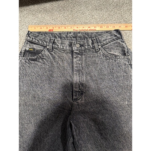 Lee Jeans Women's 14 Medium Gray‎ Denim Stone Wash Cotton Straight Leg 5-Pockets - Picture 4 of 12